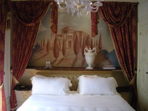The bed at the St. Regis Rome