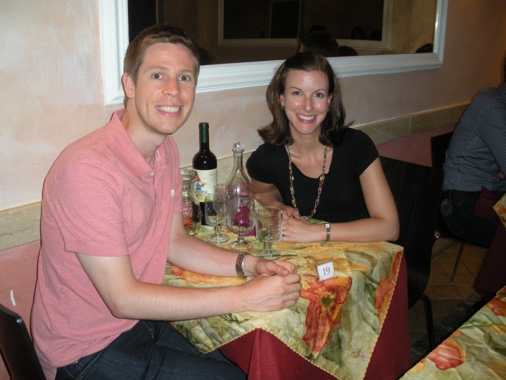 Dan and Ann Taylor enjoy dinner