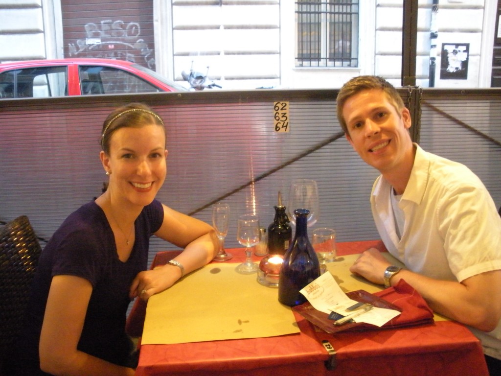 Ann Taylor and Dan at Babbo's