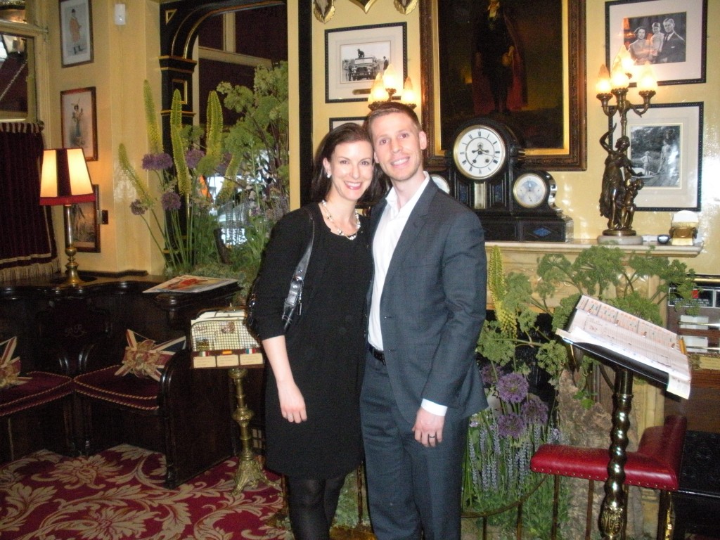 Ann Taylor and Dan in the Rules entrance