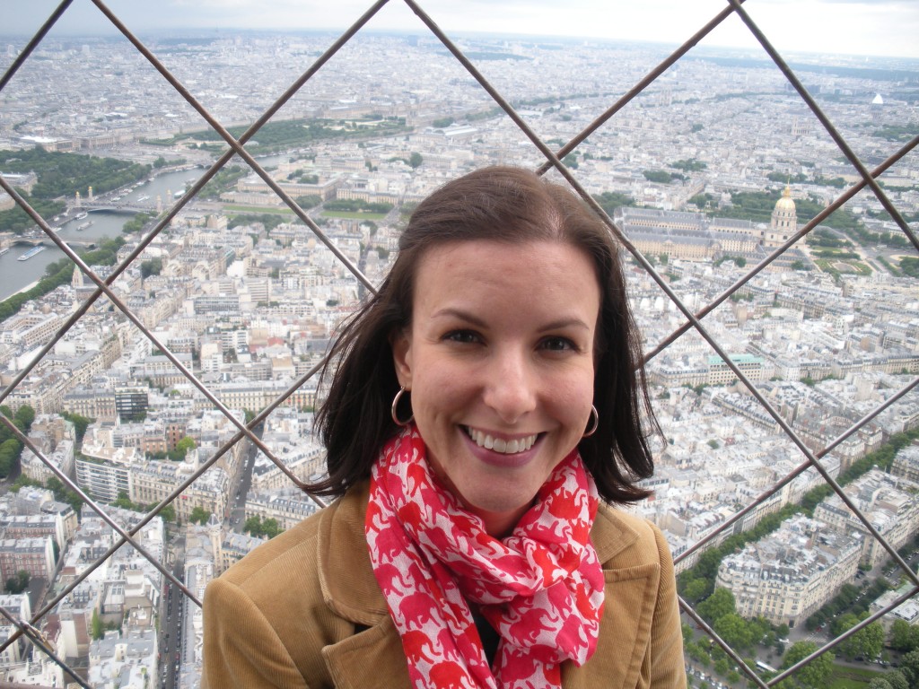 Ann Taylor atop the Eiffel Tower