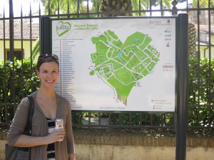 Ann Taylor enjoys a Coca-Cola Light at the Villa Borghese gardens
