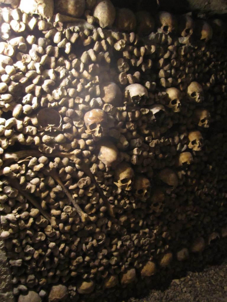 Just a few of the 6 million skeletons buried in the Catacombs.