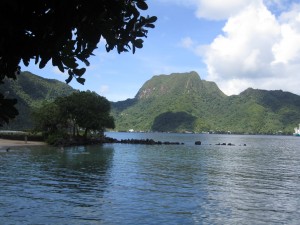 View of the private lagoon  at Sadie's by the Sea.