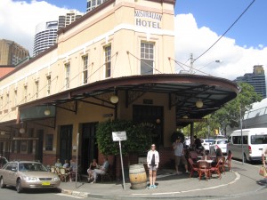 Ann Taylor at the Australian Hotel for lunch